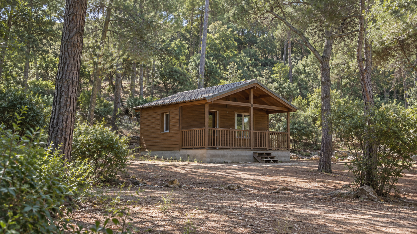 AI-gegenereerd sfeerbeeld, geen foto van de camping