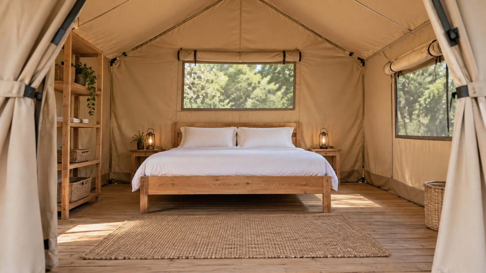 AI-gegenereerd sfeerbeeld, geen foto van de camping