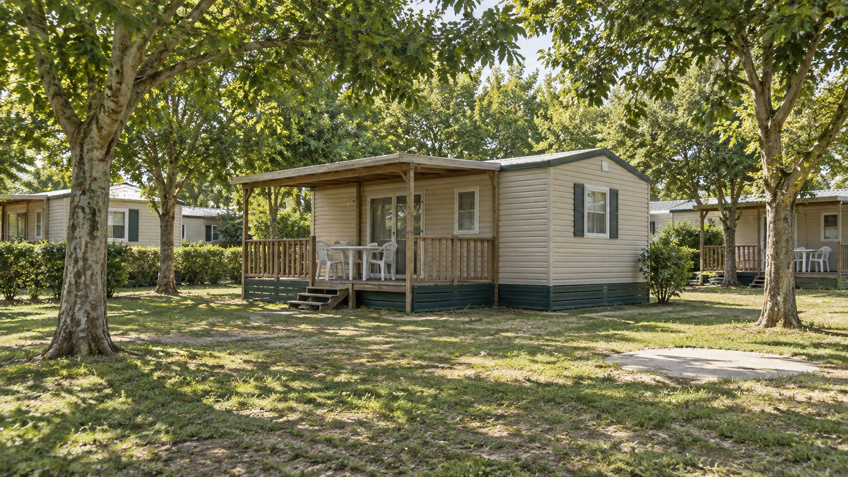 AI-gegenereerd sfeerbeeld, geen foto van de camping