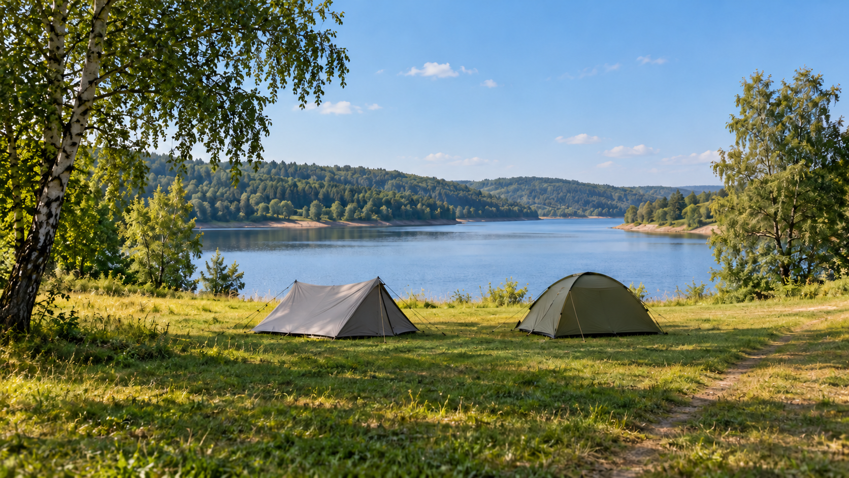 AI-gegenereerd sfeerbeeld, geen foto van de camping
