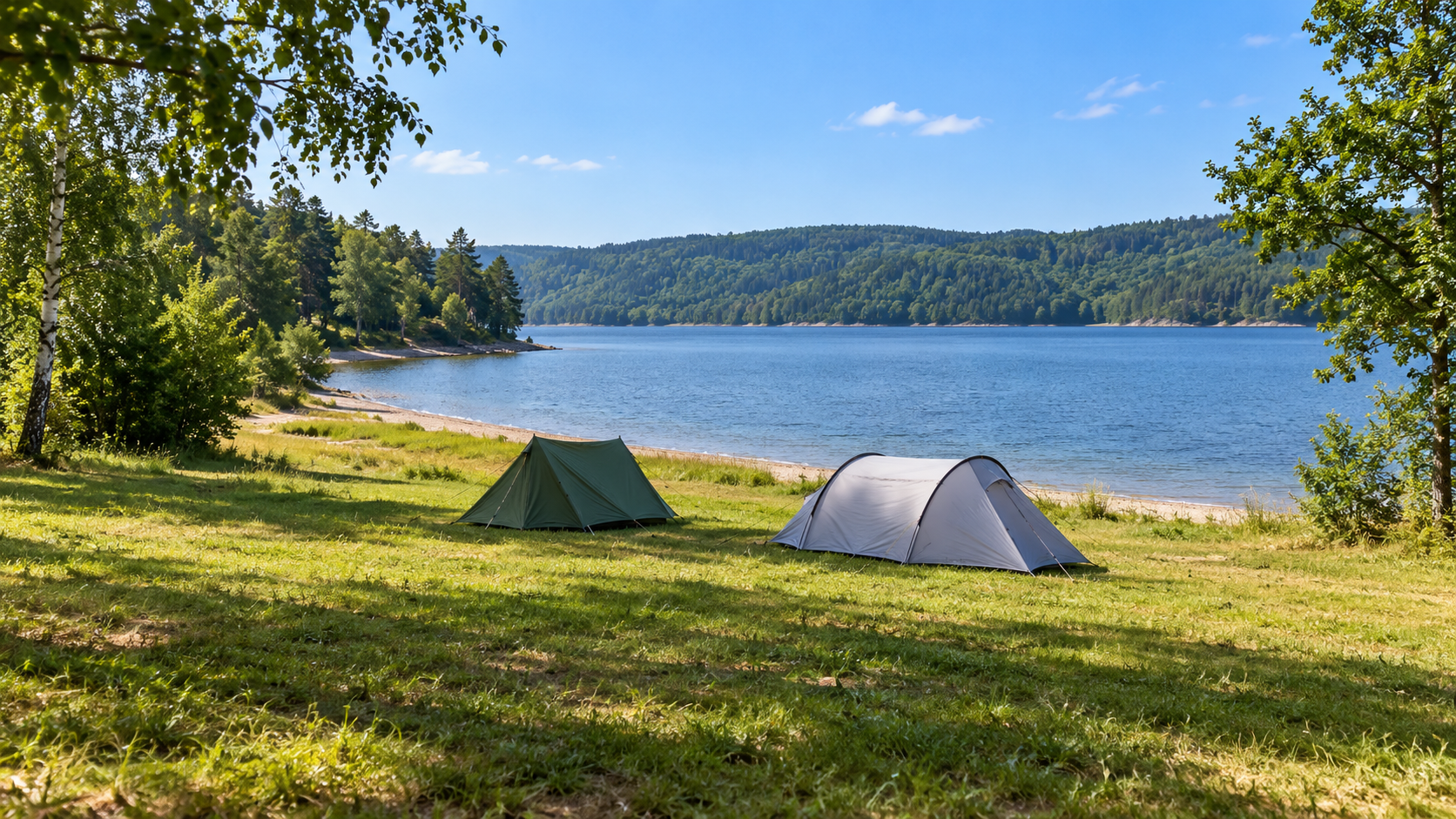 AI-gegenereerd sfeerbeeld, geen foto van de camping