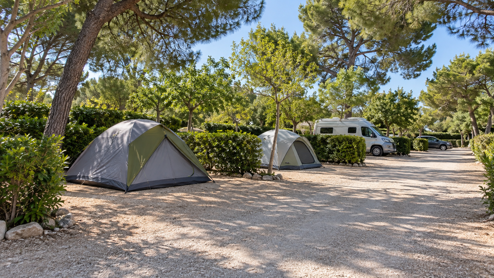 AI-gegenereerd sfeerbeeld, geen foto van de camping