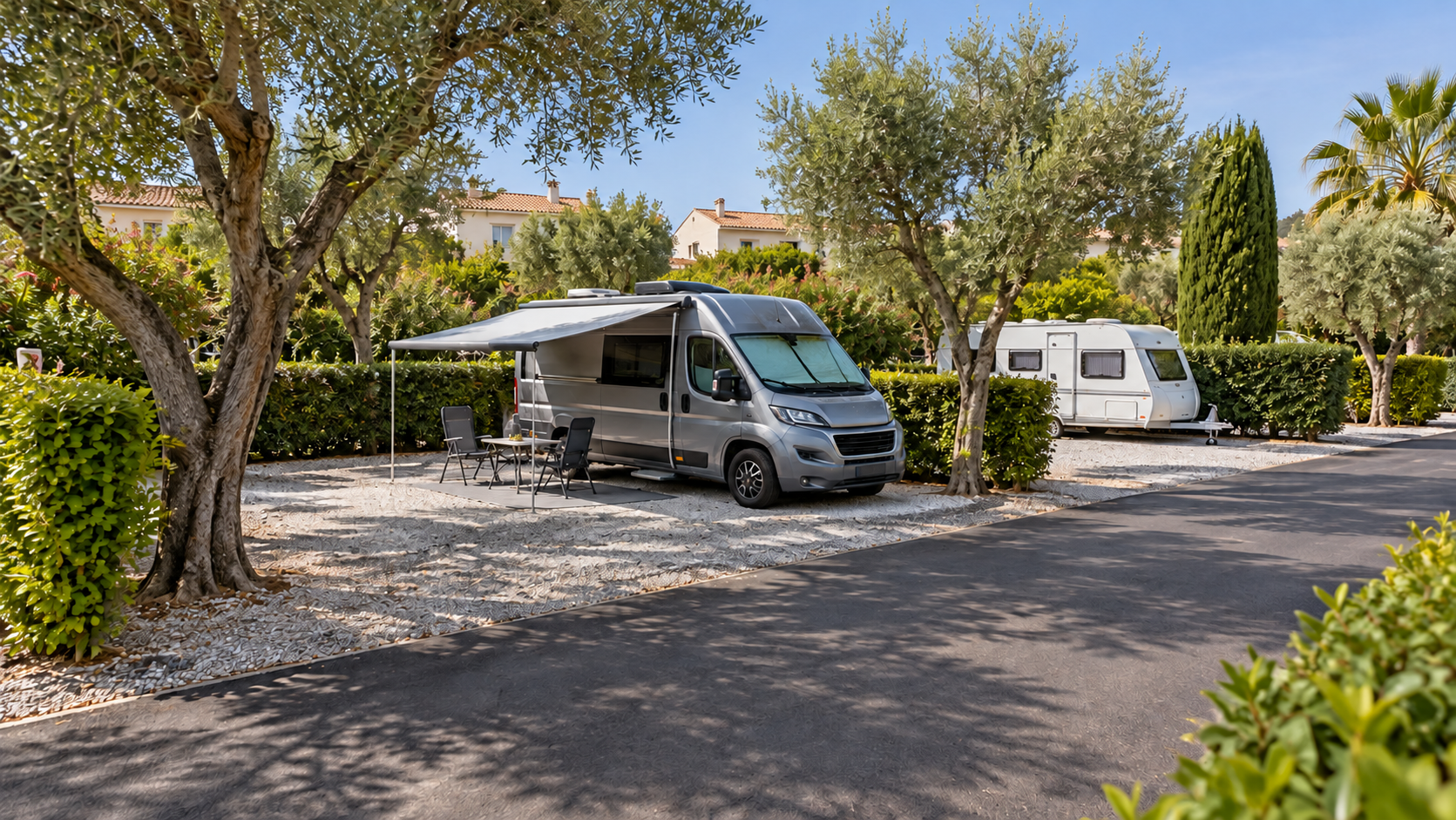 AI-gegenereerd sfeerbeeld, geen foto van de camping
