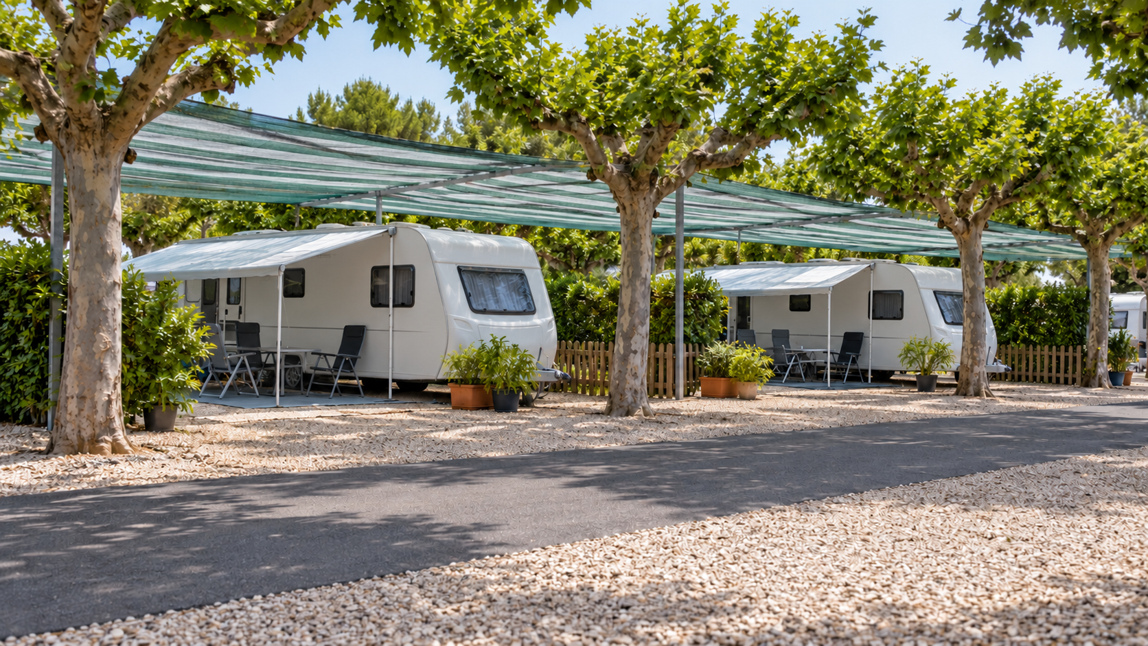 AI-gegenereerd sfeerbeeld, geen foto van de camping