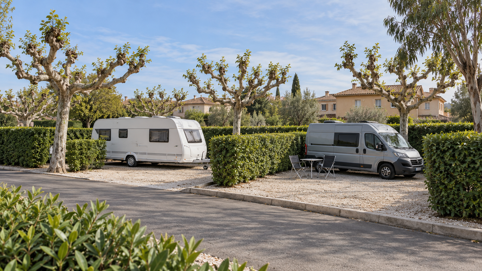 AI-gegenereerd sfeerbeeld, geen foto van de camping