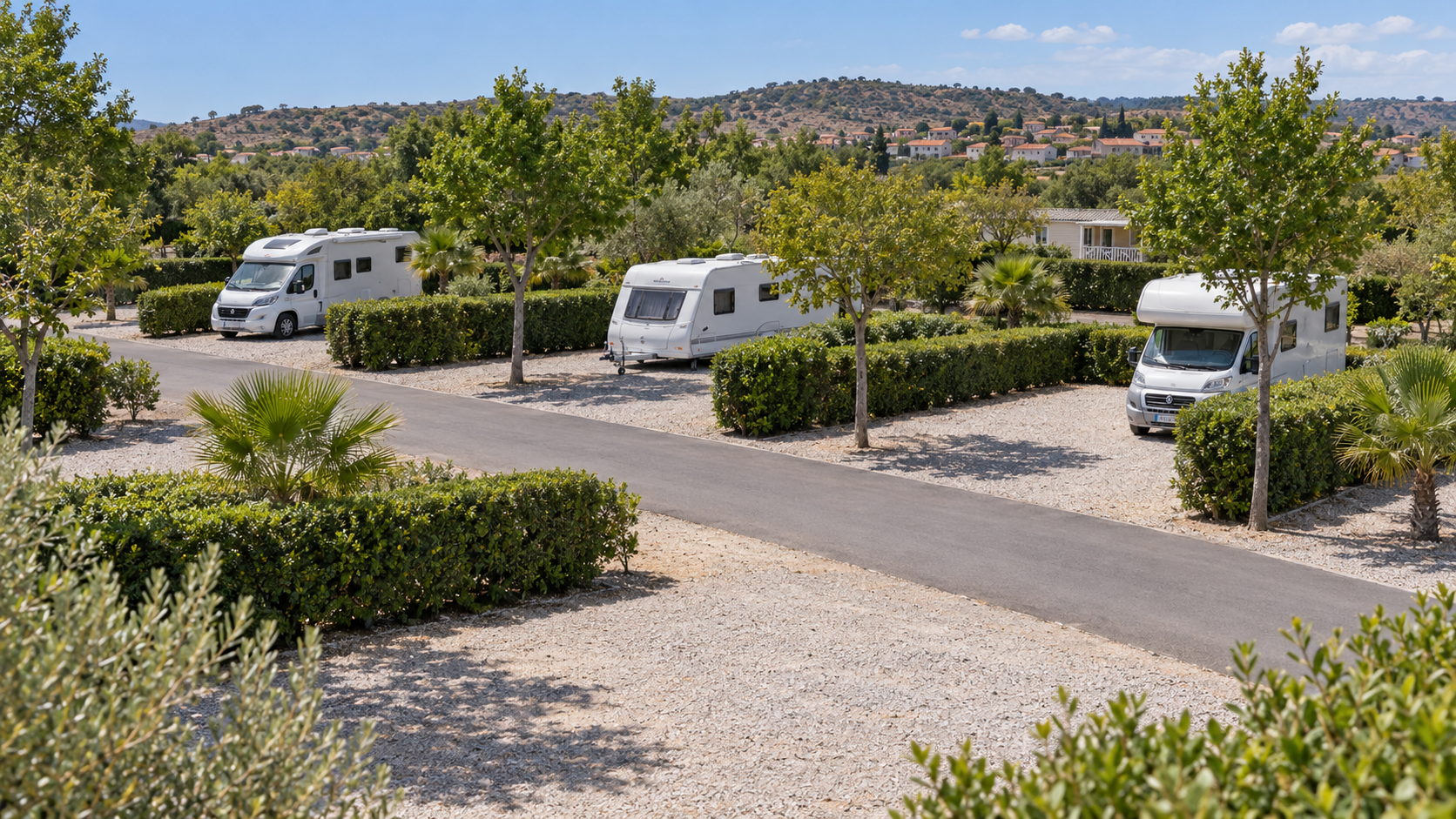 AI-gegenereerd sfeerbeeld, geen foto van de camping