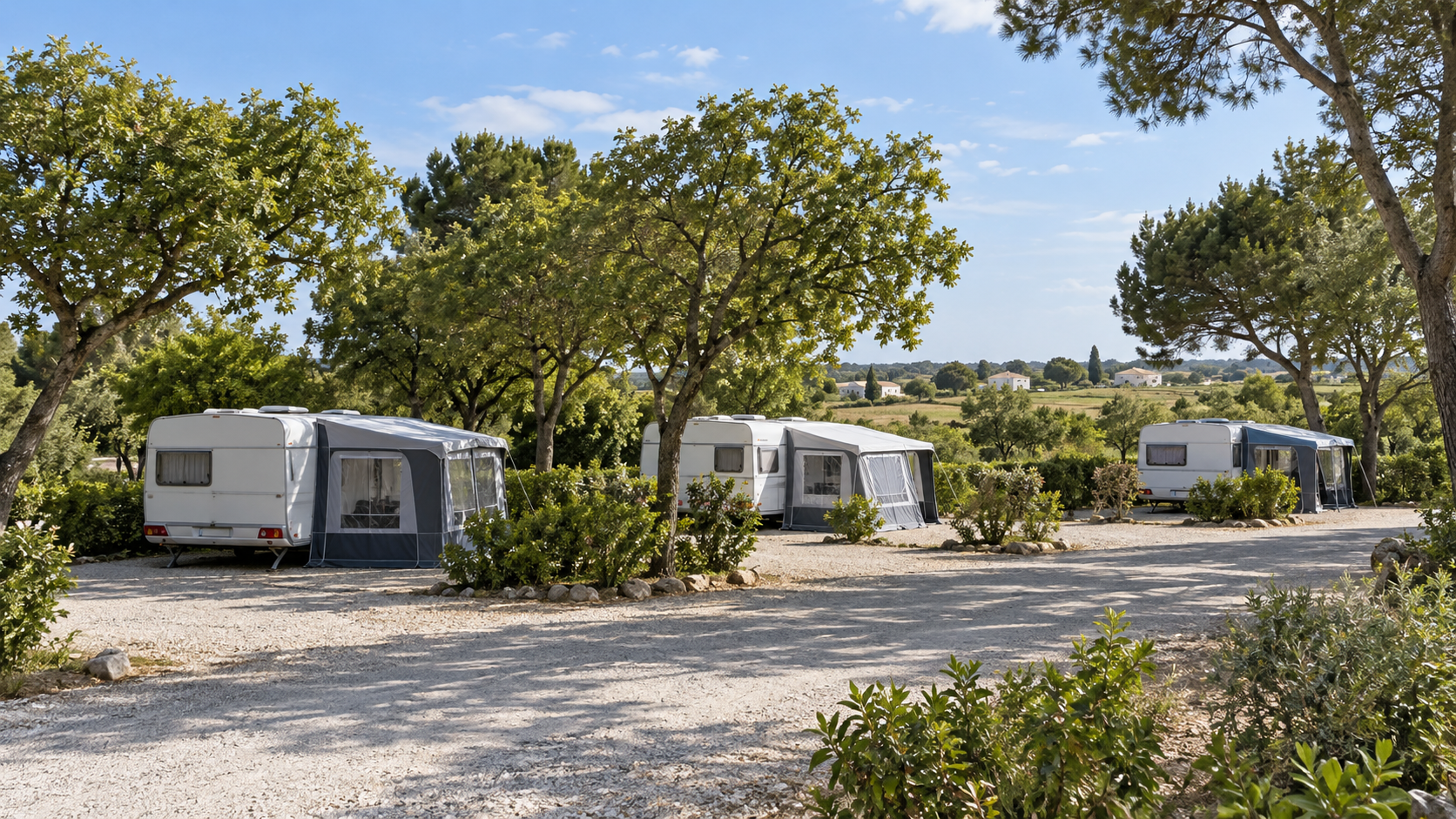 AI-gegenereerd sfeerbeeld, geen foto van de camping