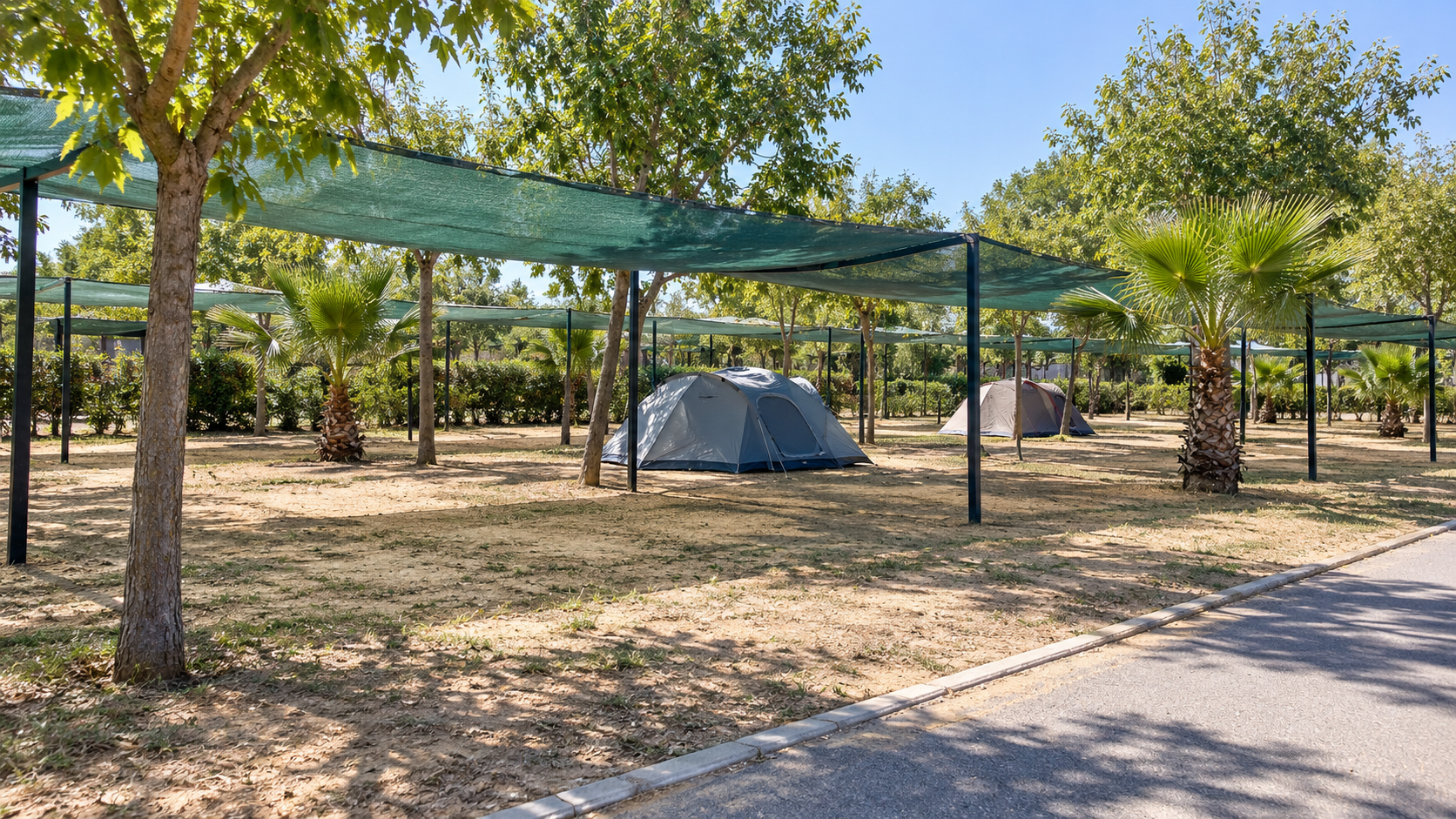 AI-gegenereerd sfeerbeeld, geen foto van de camping